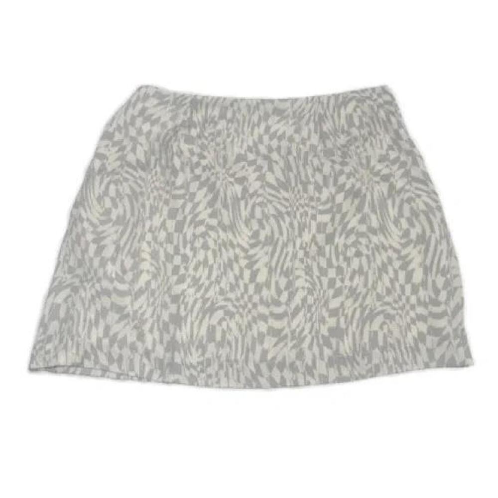 Free People Gray & Cream Mini Skirt Size 2